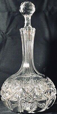 Rare Antique Abp Superior Quality Croesus J. Hoare Cut Glass Decanter Bottle
