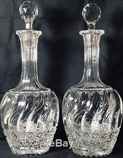 Rare Antique Abp Superior Quality Set 12 Richelieu J. Hoare Cut Glass Decanters