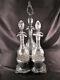 Rare Antique Redfield & Rice Silver Tantalus Caddy Cut Glass Decanters Ca 1860's