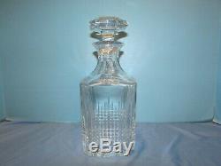 Rare Baccarat Nancy Cut Glass Square whiskey Liquor Decanter 9 1/2 Tall Mint