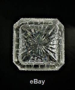 Rare Edinburgh Crystal Thistle Design Magnum Square Spirit Decanter