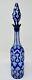 Rare Mid 19th Century Cut To Clear English Blue Decanter