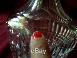Round Brandy Whiskey Liquor DECANTER Glass Cut Crystal Royal Brierley Salisbury