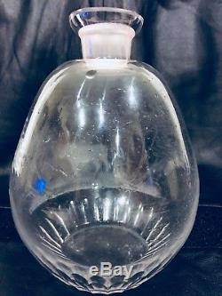 Rowland Ward Etched Moser Cut Glass Safari Lion Queen Lace Crystal Sm Decanter