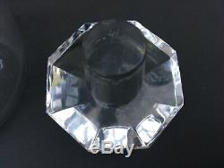 SIGNED BACCARAT decanter French crystal slice cut faceted numbered stopper MINT