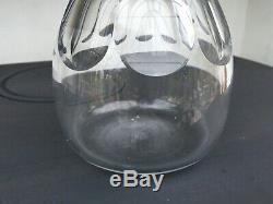 SIGNED BACCARAT decanter French crystal slice cut faceted numbered stopper MINT