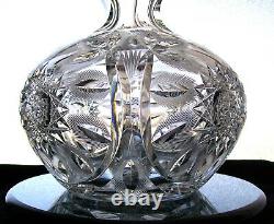 STELLAR DECANTER in PLANET by Monroe withincredible pattern cut stopper EXC COND