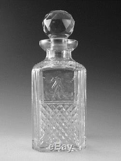 STUART Crystal BEACONSFIELD Cut Square Whisky Decanter 10 1/4