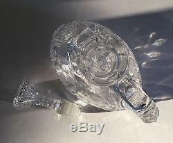 STUNNING! ABP BRILLIANT PERIOD CUT GLASS WHISKEY/WINE DECANTER CLARK, SIGNED