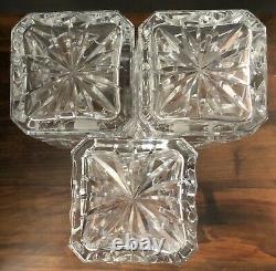 STUNNING BOMBAY COMPANY Mahogany Box with4 Beautiful Cut-Glass Crystal Decanters