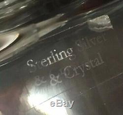 STUNNING CRYSTAL WHISKY DECANTER HALLMARKED SOLID SILVER TOP By CARRS