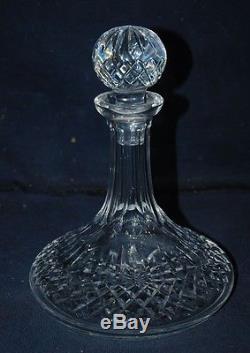 STUNNING WATERFORD CUT CRYSTAL SHIP'S DECANTER BRANDY WithSTOPPER LISMORE