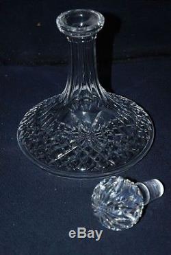 STUNNING WATERFORD CUT CRYSTAL SHIP'S DECANTER BRANDY WithSTOPPER LISMORE