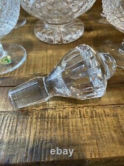 STUNNING WATERFORD IRELAND COLLEEN CUT GLASS FOOTED DECANTER 4 Snifters