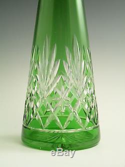 ST LOUIS Crystal MASSENET Design Green Coloured Decanter 16 1/2