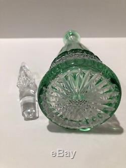 Saint Louis Decanter Green Cut To Clear Tommy Design