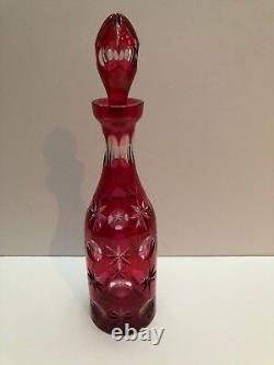 Saint Louis Decanter Red Cut To Clear