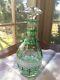 Saint Louis Green Trianon Cut To Clear Cordial Decanter French