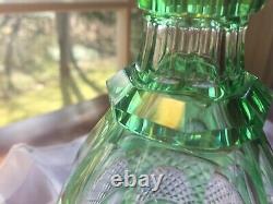 Saint Louis Green Trianon Cut To Clear cordial Decanter French