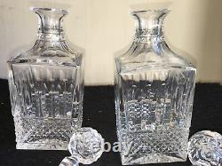 Saint ST. Louis crystal TOMMY SQUARE DECANTER pair of rare Decanters France