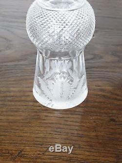 Scottish Edinburgh Crystal Thistle Pattern Etched & Cut Decanter 8.25 inch