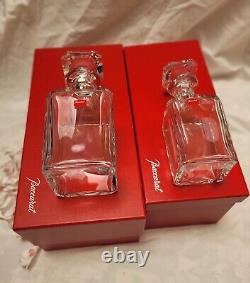 Set Of 2 New Perfection Baccarat Cut Crystal Decanters