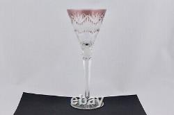 Set Of 4 Ajka Crystal Cut To Clear Multicolor 9-1/2 Flutes/martini Glasses-mint