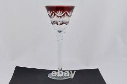 Set Of 4 Ajka Crystal Cut To Clear Multicolor 9-1/2 Flutes/martini Glasses-mint