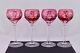 Set Of 4 Ajka Marsala Crystal Cut To Clear Ruby 6-3/4 Wine Hocks Mint