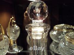Sharp Diamond Cut Glass Decanter c. 1870-80 English or Poss. Boston & Sandwich