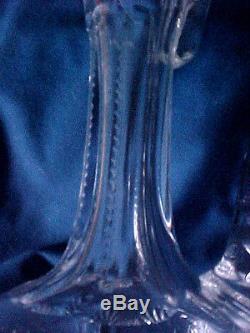 Signed Cut Glass St. Louis French Florence Pattern Wine Decanter Nearly 16 tall