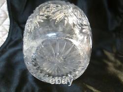 Signed HAWKES Brilliant Cut Crystal Whiskey Jug Decanter Handle Stopper Numbered