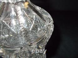 Signed Libbey Colonna Brilliant Cut Decanter with a Original Stopper, 9 Tall