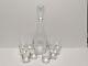 Signed Steuben Tear Drop Decanter/ Carafe With Ten Glasses