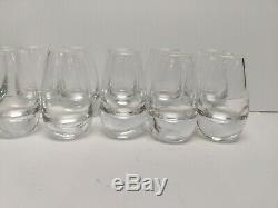 Signed STEUBEN Tear drop decanter/ carafe with ten glasses