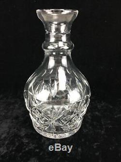 Signed Waterford Irish Crystal Lismore Decanter Cut Glass