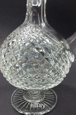 Signed Waterford glass Heritage Cut claret jug decanter Irish Crystal