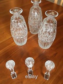 Silverplate Tantalus Set with 3 Cut Crystal Decanters Victorian 1880s