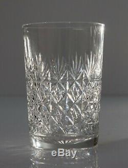 Six Vintage Thomas Webb Lead Crystal Wellington Pattern Whisky Glass Tumblers