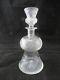 Small Crystal Thistle Pattern Decanter With Etched Thistle Design