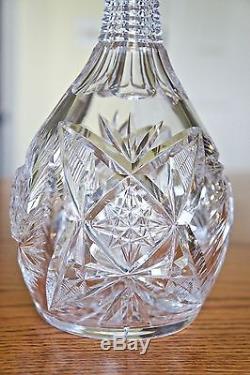 Spirit Or Wine Decanter (ABP) American Brilliant Antique Cut Glass