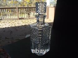 Square Decanter with Stopper Liquor Whiskey CUT crystal glass Waterford Giftware 1