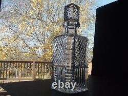 Square Decanter with Stopper Liquor Whiskey CUT crystal glass Waterford Giftware 2
