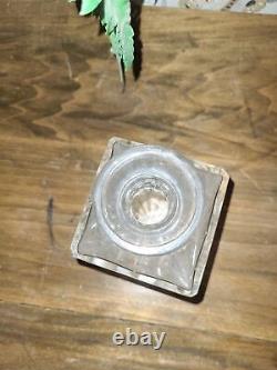 Square cut glass decanter