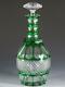 St Louis Crystal Trianon Green Cut To Clear Decanter