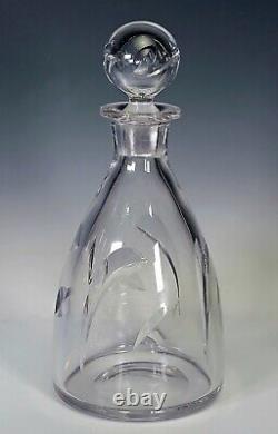 St Louis French Cut Crystal Glass 9 3/4 Tall Decanter