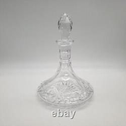 Star of Edinburgh Cut Crystal Ships Decanter 10.5 Tall