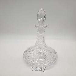 Star of Edinburgh Cut Crystal Ships Decanter 10.5 Tall