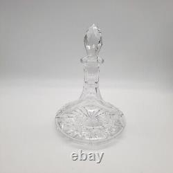 Star of Edinburgh Cut Crystal Ships Decanter 10.5 Tall