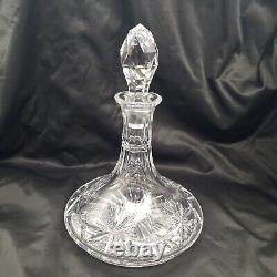 Star of Edinburgh Cut Crystal Ships Decanter 10.5 Tall